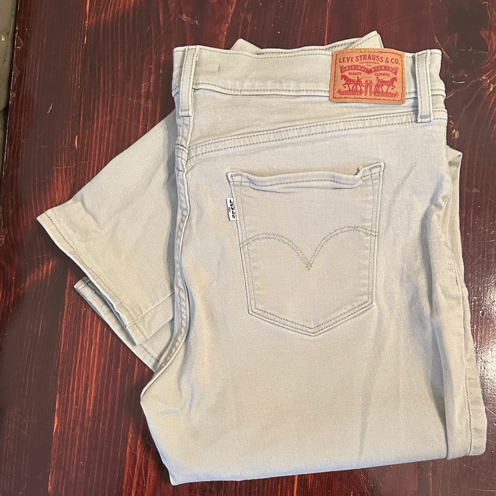 Levi's Light Green Button-Fly 311 Shaping Skinny Jeans